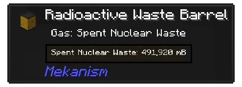 Mekanism Radioactive Waste Barrel with contents